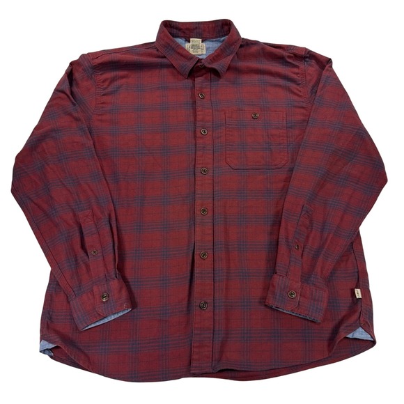 L.L. Bean Other - LL Bean Flannel Shirt Mens Medium Red Blue Plaid Traditional Fit 513053